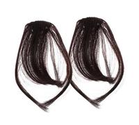 UKCOCO 2piezas Pelucas Flequillo de Clip Postizo para Mujer Flequillos Falso Natural Accesorios Cabello para Fiesta o Diario Uso
