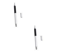 UKCOCO 2piezas Stylus Capacitivo De Pantalla Táctil De Disco y para Tablets y Móviles Diseño Elegante Color Plateado Compatible Dispositivos Táctiles
