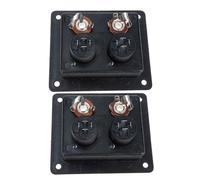 UKCOCO 2piezas Terminal De Altavoz Cuadrado Borne De Cajas De Altavoces Placa De Subwoofer Orificios De Montaje Dobles Componentes Acústicos Fácil Instalación Versátil Artesanal