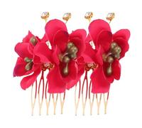 UKCOCO 2piezas Tocado de Boda Hawaiano Peinetas Accesorios Decorativos para Cabello Pinza Pelo Flores Tropicales Peineta Metálica para Novias y Damas de Honor