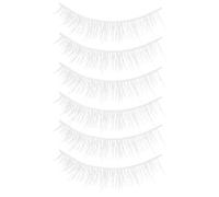 UKCOCO 3 Pares de Pestañas Postizas Blancas Cortas Diseño Natural, Fibra Química Suave y Cómodas para Cosplay, Halloween y Uso Diario, Extensiones Rizadas para Mujer