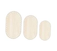 UKCOCO 3 piezas Base de Madera para Bolsos de Crochet Set para Manualidades DIY Base para Tejer y Decorar Bolsas para Bolsos de Mano y Bandoleras