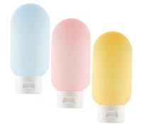 UKCOCO 3 piezas Botellas para Viaje Set de Recipientes para Cosméticos y Productos de Fugas Prueba Compacto para Lociones y Champú Viaje