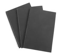 UKCOCO 3 piezas Cuaderno Negro Libreta Multifuncional para Estudiantes y Oficina Notas y Trabajo Cuaderno Estético con Páginas Rayadas para Organización y Creatividad