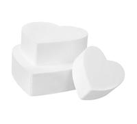 UKCOCO 3 piezas en forma de corazón para tartas maniquí, modelado para decoración de fiestas y proyectos de repostería, altura