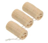UKCOCO 3 piezas Esponja Exfoliante de Ducha Limpiador de Espalda de Luffa Natural Suave y Duradero para Exfoliación y Limpieza Corporal