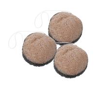 UKCOCO 3 Piezas Esponja y Exfoliación Delicada Doble Cara Carbón de Bambú Facial para Limpieza Profunda en Ducha y Baño Tipo de Epidermis