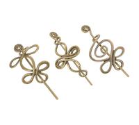 UKCOCO 3 Piezas Pasadores Vikingos de Aleación Retro para Mujer Horquillas Metálicas Vintage con Diseño Hueco Accesorios para Peinados Recogidos y Bodas