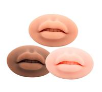 UKCOCO 3 piezas Práctica de Tatuajes Labiales Silicona Elástica Suave para Principiantes Artificial Realista para Maquillaje Permanente