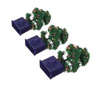 UKCOCO 3 Piezas Realistic Artificial Fruit Trees For Dollhouse Decor Lightweight and Maintenance Mini Bonsai For Small Spaces and Model Gardens