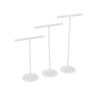 UKCOCO 3 Piezas Soporte para Pendientes Metálico T-shape de Exhibidor Compacto y Desmontable para Almacenamiento y Fotografía Tiendas y Exhibiciones