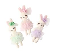 UKCOCO 3 Piezas Unidades Muñecas Conejo Peluche Pequeño Suave Relleno Algodón PP Decoración Artesanal Colores Pastel para Manualidades y Infantiles