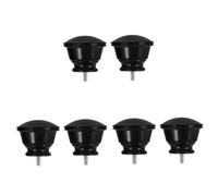 UKCOCO 3 Series Accesorios para Cortinas Remates Cromo Solo Colgante Oro Tapones Vara Redondo Fin Montaje De Barra De Cortina Gorra De Barra De Cortina De Moda Planchar Black 2 Piezas X 3