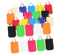 UKCOCO 30 Piezas Reutilizables de No Tejida con Asas Prácticas Plegables y Resistentes al Agua para Compras Regalos y Uso Diario Mezcla de Colores