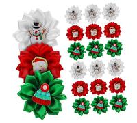 UKCOCO 30piezas Accesorios para Mascotas Navideños Lazos para Perros Gomas Elásticas Adornos Pelo para Cachorros para Fiestas de Navidad