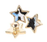 UKCOCO 3piezas Adornos para Correa de Reloj de Metal Estampado de Leopardo de Clavos de Estrella para Correas de Reloj Accesorios de Uñas Decorativas para Uso Diario
