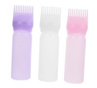 UKCOCO 3Piezas Botella Aplicadora Peine de Unidades Ergonómico Aplicación Precisa de Color y Tratamientos Capilares