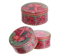 UKCOCO 3piezas Cajas De Hojalata Para Galletas Recipientes Decorativos Pequeños Con Tapa Para Almacenar Dulces y Productos Horneados Cocina