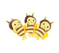 UKCOCO 3piezas Colgante De Abejita Amarilla Muñeca De Peluche Suave Adorno De Abeja para Mochilas y Bolsos Infantiles Dijes para Llavero