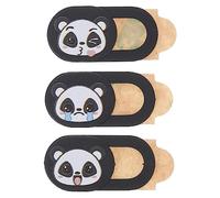 UKCOCO 3piezas Cubierta De Privacidad para Webcam De Dibujos Animados Protector De Cámara para Móvil y Ordenador Diseño De Panda Anti-Hacking y De Usar