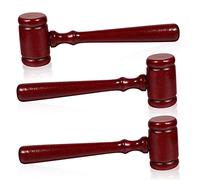 UKCOCO 3Piezas Mini Juez de Madera Gavel para Juguete de rol Decoración Accesorio de Justicia Hecho de Madera Premium Sin Rebabas para rol y