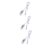UKCOCO 3piezas Multi-función Cargador Conversor De Extensión De Línea Hub Multipuerto Blanco para Pc y Dispositivos USB