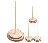 UKCOCO 4 Bases de Madera para árbol de Navidad con Clavija Central, 5,91 x