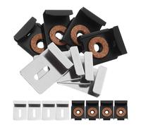 UKCOCO 4 Juegos Clips para Espejos de Acero Inoxidable de Sujetadores Resistentes para Montaje sin Marco Antideslizantes y Duraderos para Entornos Húmedos