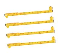 UKCOCO 4 Pegatinas de Pvc para Tabla de Crecimiento de Pared, Medidor de Altura Infantil Removible para Dormitorio y Sala, Decoración para Niños en Amarillo