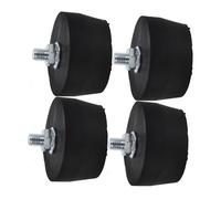 UKCOCO 4 piezas Almohadillas de Goma para Compresor de Aire Pies Antivibración Absorción de Soportes Estables y Antideslizantes para Compresores Pequeños y Máquinas Varias