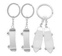 UKCOCO 4 Piezas Anillo de llave de scooter patineta pequeños colgantes de monopatín llaveros antiguos colgantes de monopatín retro scooter Aleación de zinc Plata