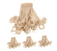 UKCOCO 4 Piezas Bjd Doll Wigs Curly High Temperature Silk Synthetic Hair Replacement For DIY Doll Making Accessories And Cosplay