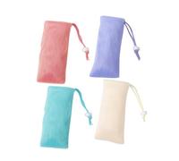UKCOCO 4 piezas Bolsa Jabon Espuma Pequeña Antideslizante para Ducha con Malla Exfoliante y Cordón Estuche Jabón Viaje Duradero y Portátil para Uso Exterior