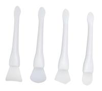 UKCOCO 4 piezas Brocha de Silicona para Máscaras Faciales Diseño Ergonómico para Aplicar Barro Facial Herramientas de de Dual para Difíciles Ojos y Nariz