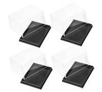 UKCOCO 4 piezas Caja Transparente para Minerales y Joyas de Recipiente Resistente y Ligero para Exhibición y Almacenamiento de Pequeñas Muestras y Colecciones