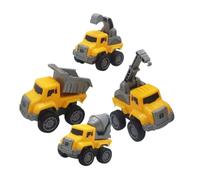 UKCOCO 4 Piezas Camiones de Construcción de Juguete para Vehículos Miniatura de Fricción Juguetes Educativos para Desarrollar Creatividad y Habilidades de Resolución de Problemas