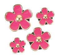 UKCOCO 4 piezas Clip de Ventilación de Auto con Diseño Floral Creativo Ambientador de Aire Elegante para Salida de Aire Juego de Color Rosa Decoración Automotriz Duradera y de Instalar