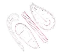 UKCOCO 4 piezas Conjunto Regla de Costura Curva de Plástico para Modistería Herramienta de Medición Precisa para Confección y Diseño de Ropa para Principiantes y Profesionales