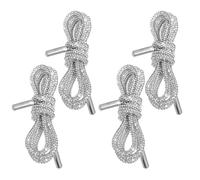UKCOCO 4 Piezas Cordones con Estrás de Diamantes Redondos Brillantes para Zapatillas y Sudaderas Reemplazo Elegante para Cordones Casuales y Capuchas