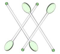 UKCOCO 4 piezas Cucharas de Vidrio Resistente al Calor Mango Ergonómico para Café Leche Jugos y Postres Transparentes y Versátiles para Uso Casa y Cafeterías