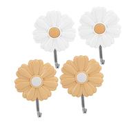 UKCOCO 4 piezas Gancho de Pared Autoadhesivo de Forma de Margarita para Decoración Infantil Colgador de Toallas y Accesorios para Baño y Cocina Color Aleatorio Color Aleatorio