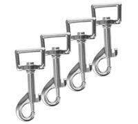 UKCOCO 4 piezas Ganchos Metálicos para Correas de Mascotas Cierres Giratorios Resistentes y Versátiles Compacto para Llaveros Correas y Equipos Deportivos