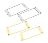 UKCOCO 4 Piezas Guitar Pickup Frames Metal Thick Wear-resistant Mounting Rings Protective Covers For Electric Guitars Compatible With Various Models