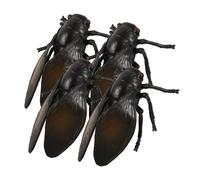 UKCOCO 4 Piezas Juguetes de cicada simulados Modelo de cigarra Falsa cigarra Artificial Adornos de jardín Escultura de cigarras Adorno de Insectos de simulación el plastico Negro