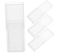 UKCOCO 4 piezas Organizador de Bastoncillos de Algodón y Palillos de Cajas Transparentes para Almacenamiento para Baños y Maquillaje