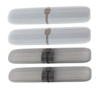 UKCOCO 4 Piezas Organizador de Cepillo y Pasta Soporte de Plástico para Escuela Camping y de Negocios Color Semi Transparente