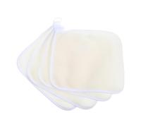 UKCOCO 4 piezas Paños Exfoliantes Doble Cara para Ducha Toallas Corporales Beige para Hombres y Mujeres Suaves y Duraderas para Exfoliación y Masaje Rostro y Cuerpo