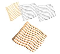 UKCOCO 4 piezas Peines Metálicos Pequeños para Cabello Clips Duraderos para Mujer Peines Laterales para Cabello Accesorios para Bodas y Fiestas Resistentes y Elegantes