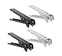 UKCOCO 4 Piezas Pinzas para Ollas y Placas Calientes de Aleación de Aluminio Antiescaldado Ergonómicas y Portátiles de Unidades para Cocina y Camping
