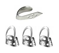 UKCOCO 4 Piezas Púas Para Ukelele De Metal Ajustable Unidades Púas De Acero Inoxidable Para Banjo De Guitarra De Metal Pulgar Selecciones De Ukelele